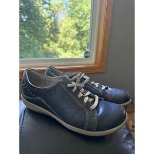 Aetrex blue leather womens orthotic comfort shoes